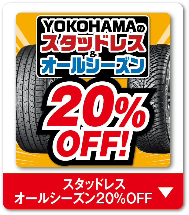 スタッドレスとオールシーズン20%OFF